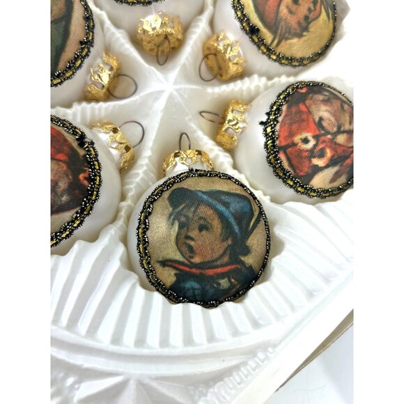 Hummel Set of 6 Vintage Christmas Ball Ornaments West Germany Original Box Decor - Picture 6 of 15